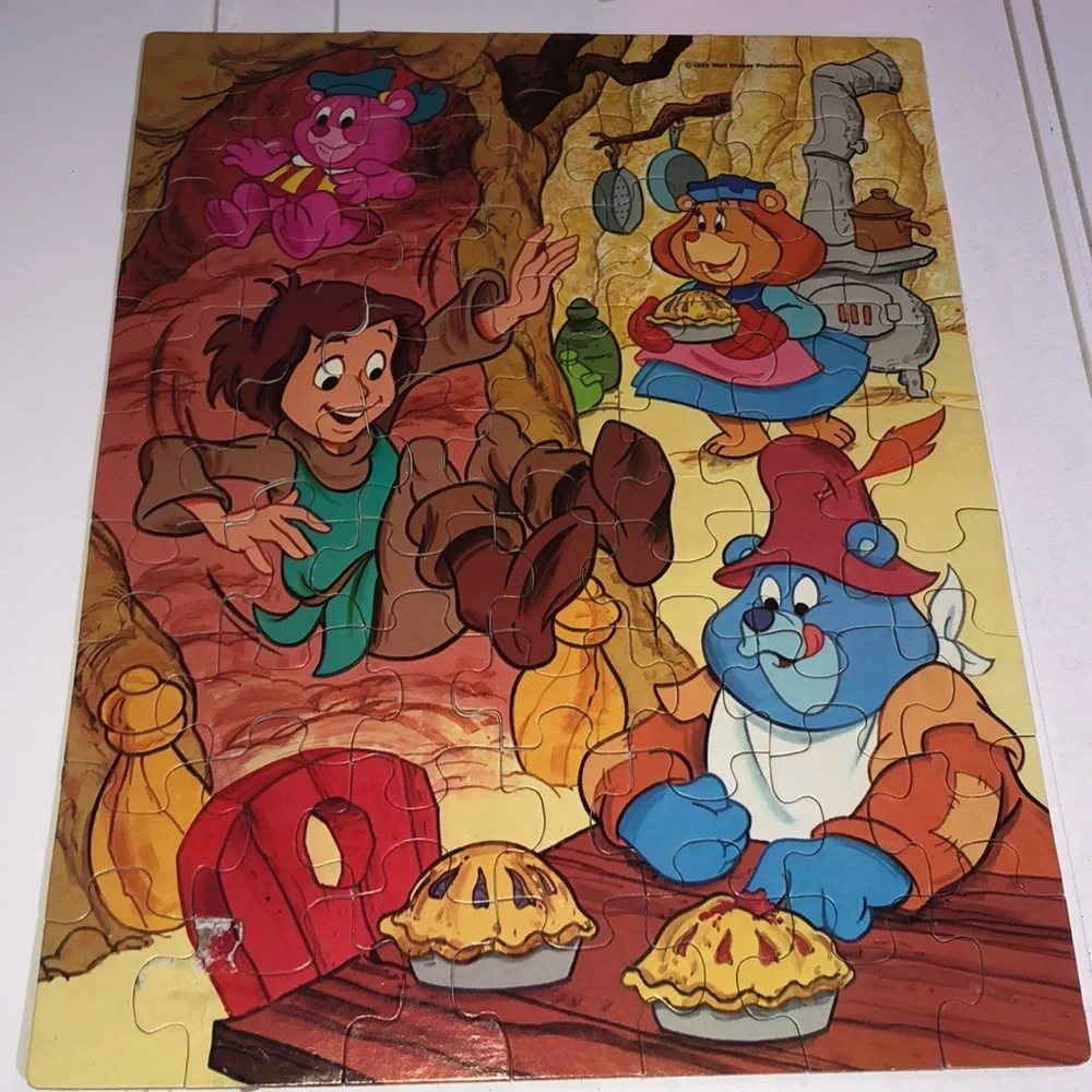 Disney Gummi Bears Cartoon Puzzle 1986 Gummi Bears Puzzle Vintage Disney
